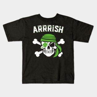 Arrish Irish Pirate Funny St Patricks Day Kids T-Shirt